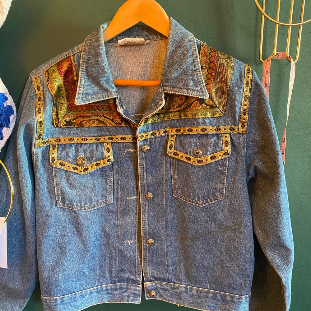 Embroidered Denim Jean Jacket